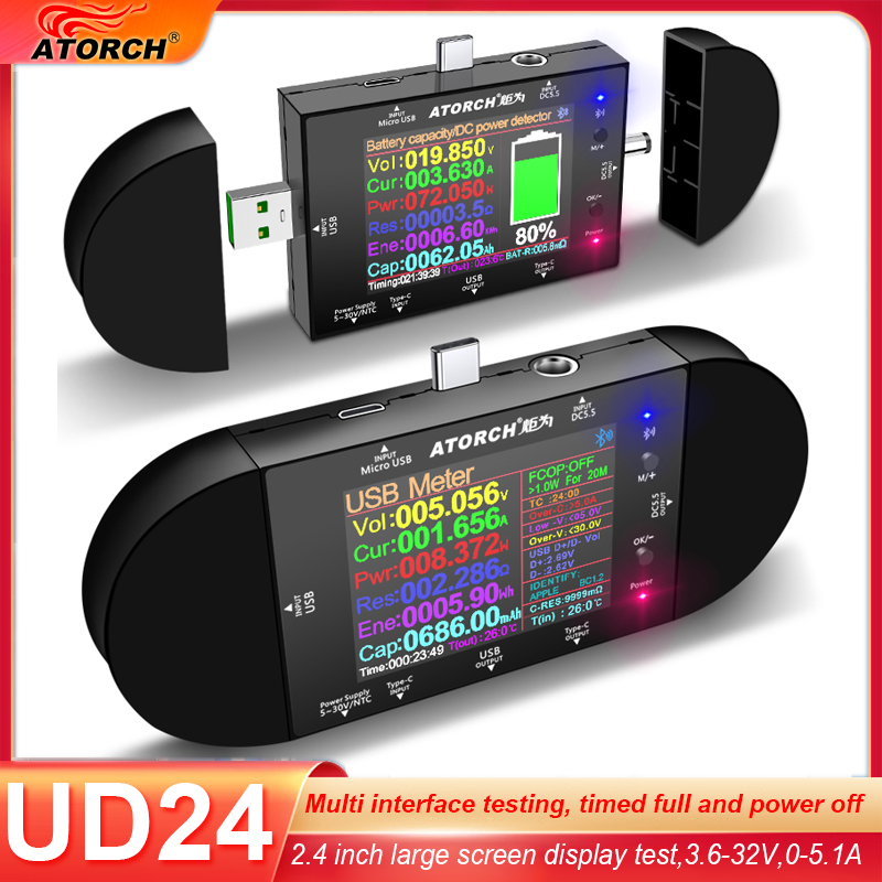 Co Detector Plug - UD24 Medidor USB de 2.4 pulgadas,