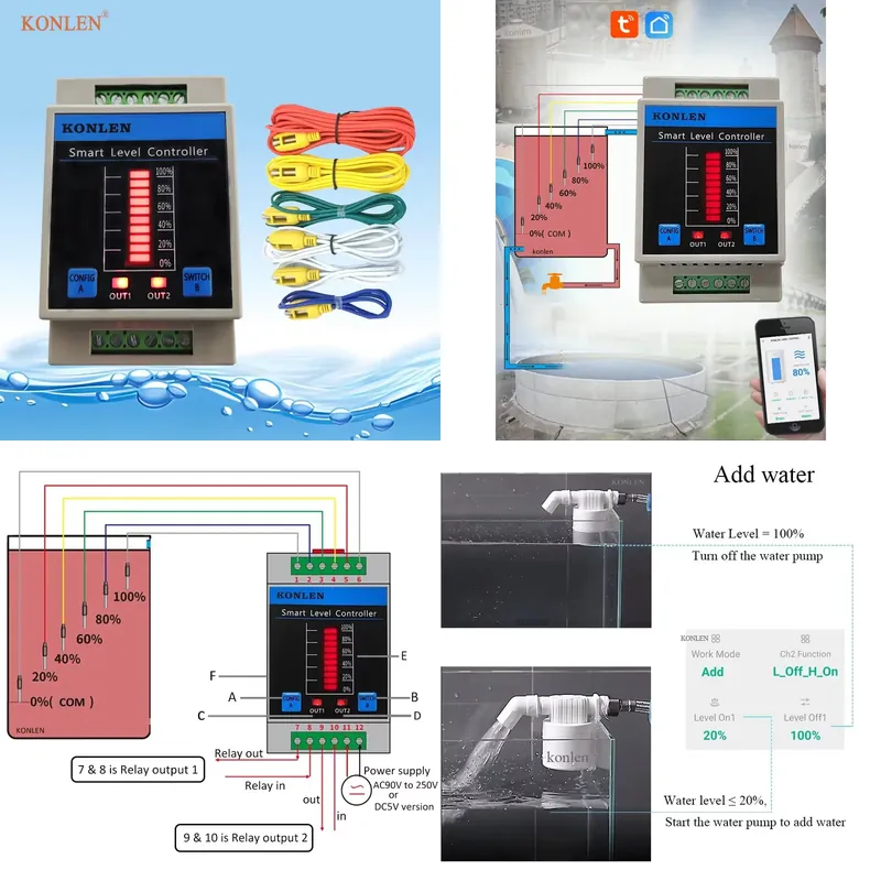 Water Alarm Sensor - Sensor de Nivel de Agua KONLEN