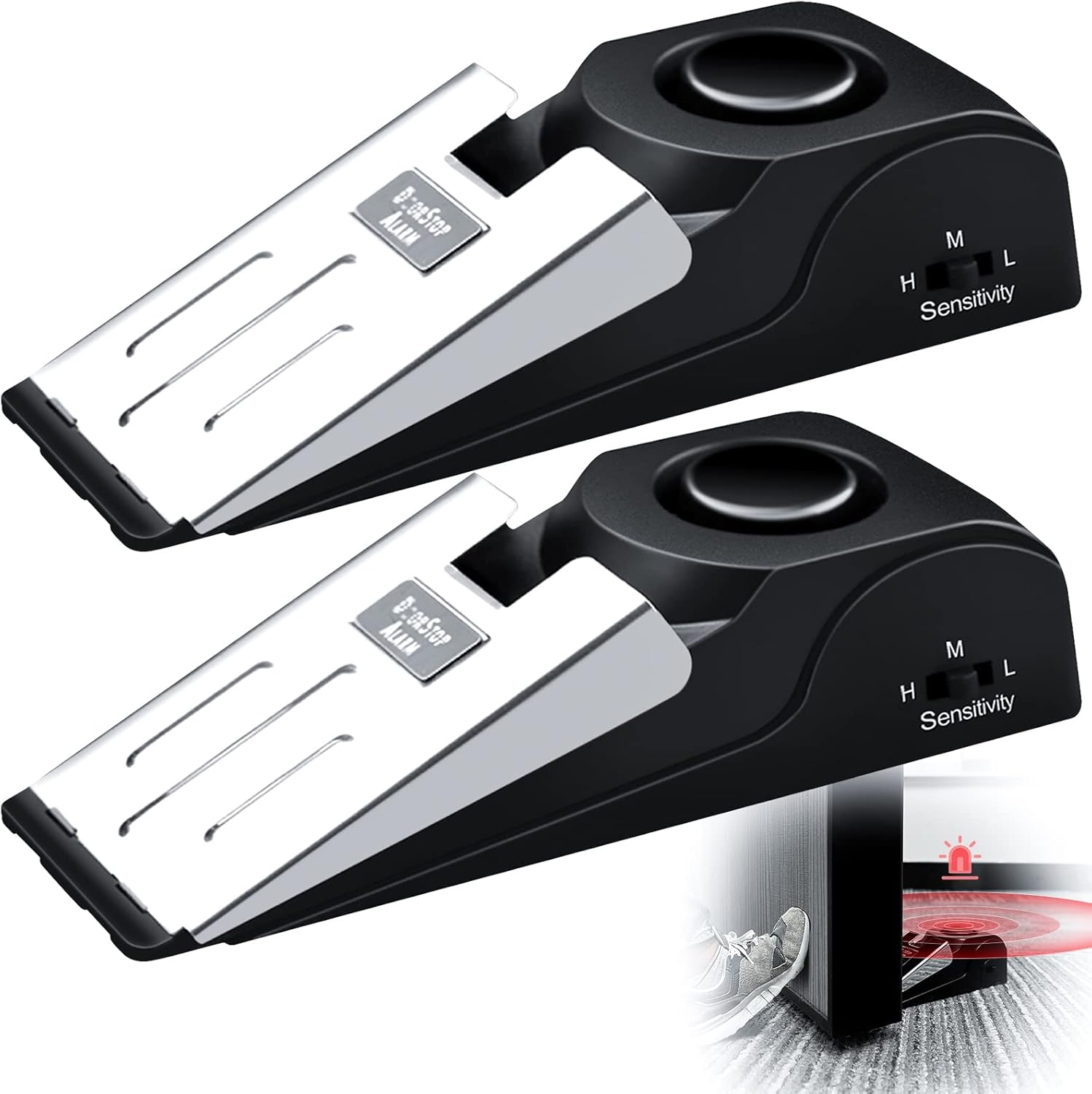 Door Stop Alarm - 1/2 Uds portátil viaje 120 DB