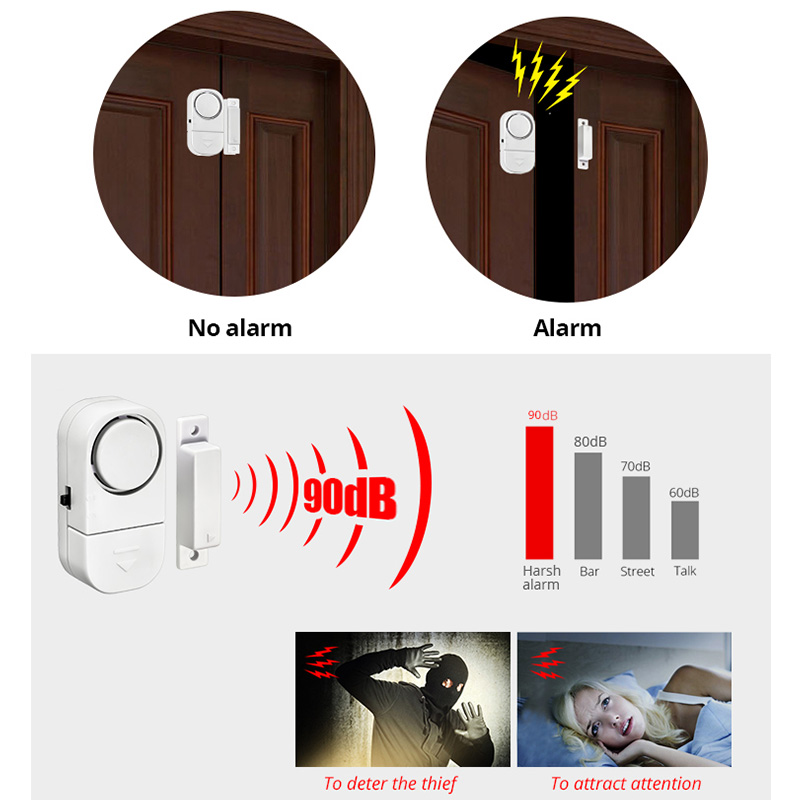 KERUI-alarma con Sensor de pue - Door Stop Alarm reseña y precio