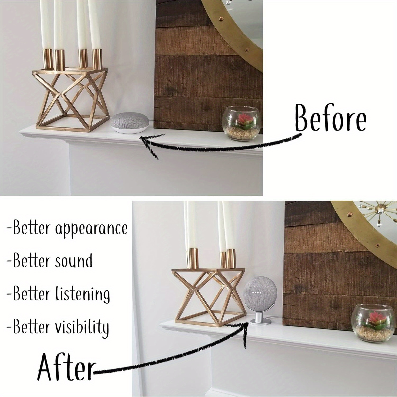 Mini soporte para altavoz inte - Google Speaker Nest Audio reseña y precio