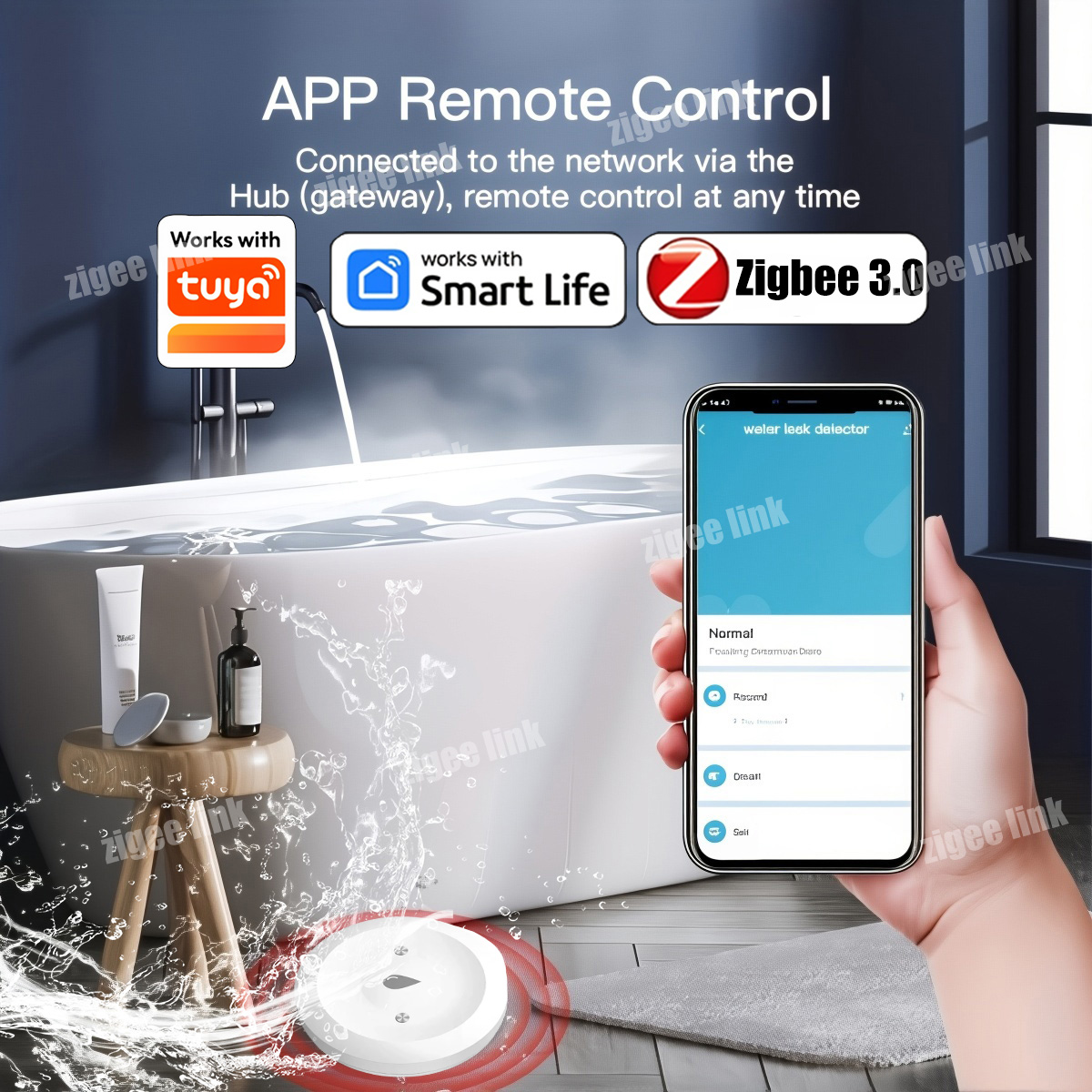 Sensor de Agua ZigBee 3.0, Det - Water Alarm Sensor reseña y precio
