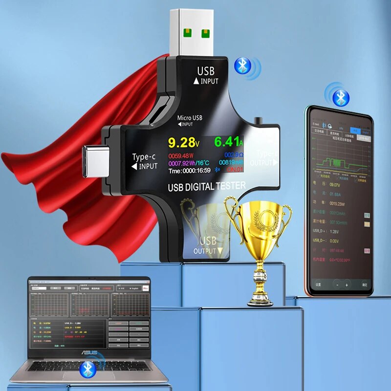 Probador USB DC tipo C PD volt - Co Detector Plug reseña y precio