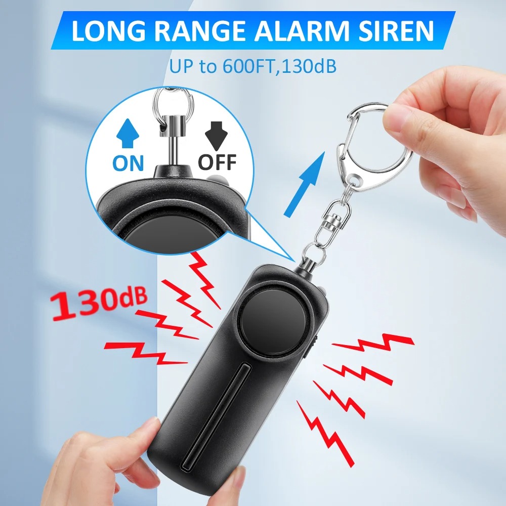 Alarma de autodefensa de 130dB - Personal Alarm Keychain reseña y precio