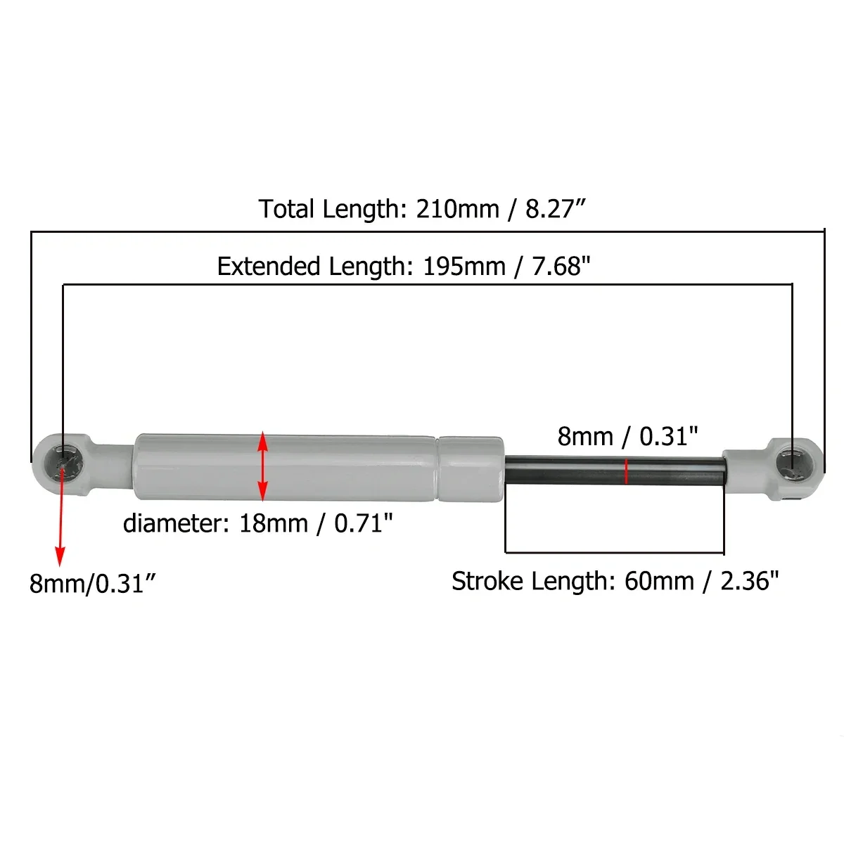 200-380N 195mm 8mm para RV, ca - Window Lock Bar reseña y precio